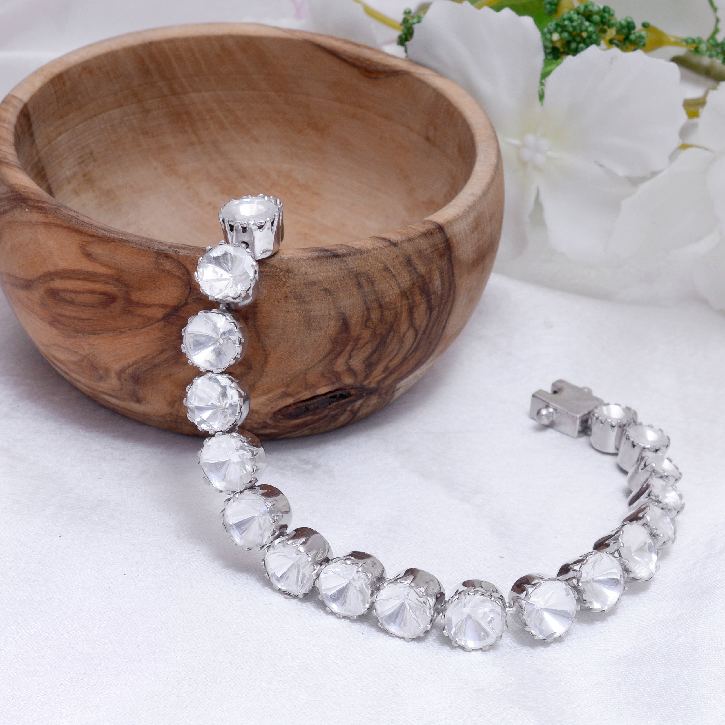 925 Silver Gold Plated Tennis Bracelet for Women – Round Cut CZ Diamond Link Bracelet, Elegant Statement Jewelry for Party, Wedding & Daily Wear