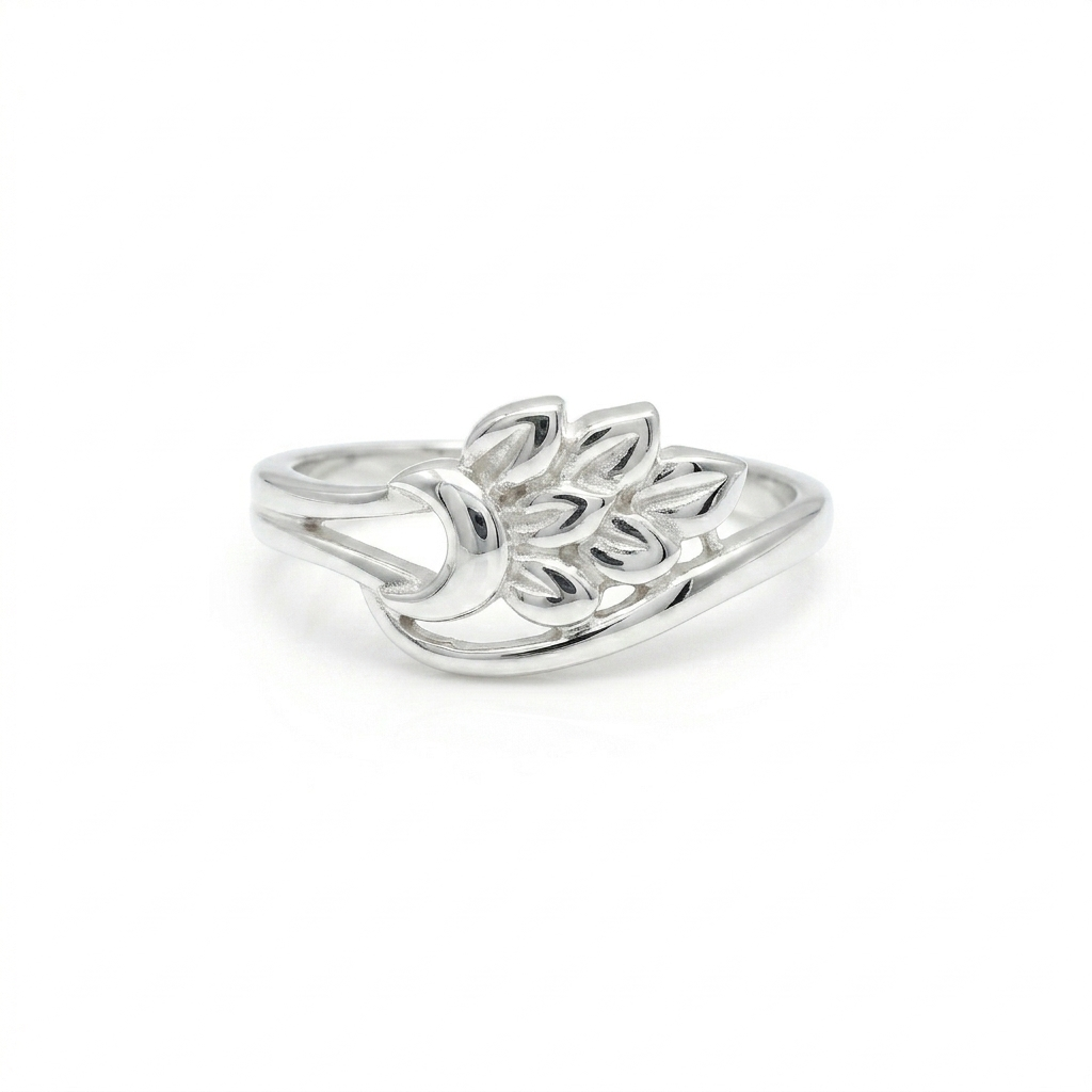 925 Sterling Silver Rose Gold Plated Floral Openwork Ring for Women | Minimalist Leaf Design Ring | Women's Jewelry | Gift for Friend