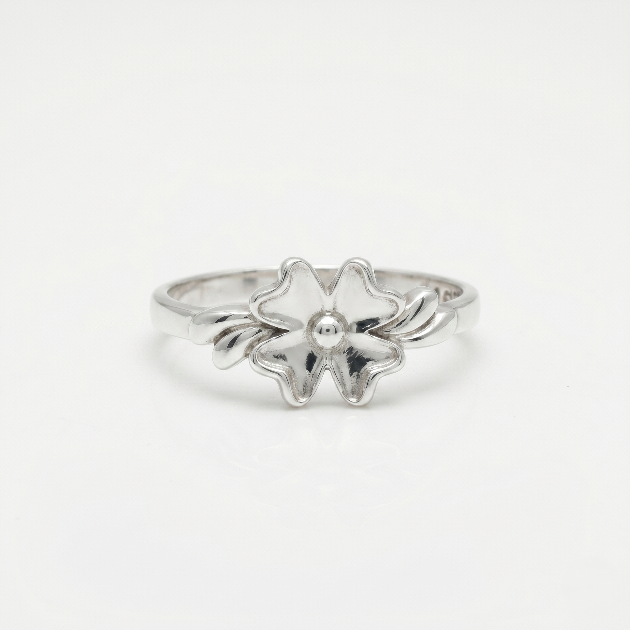 925 Sterling Silver Floral Leaf Ring for Women | Elegant Nature Inspired Open Ring