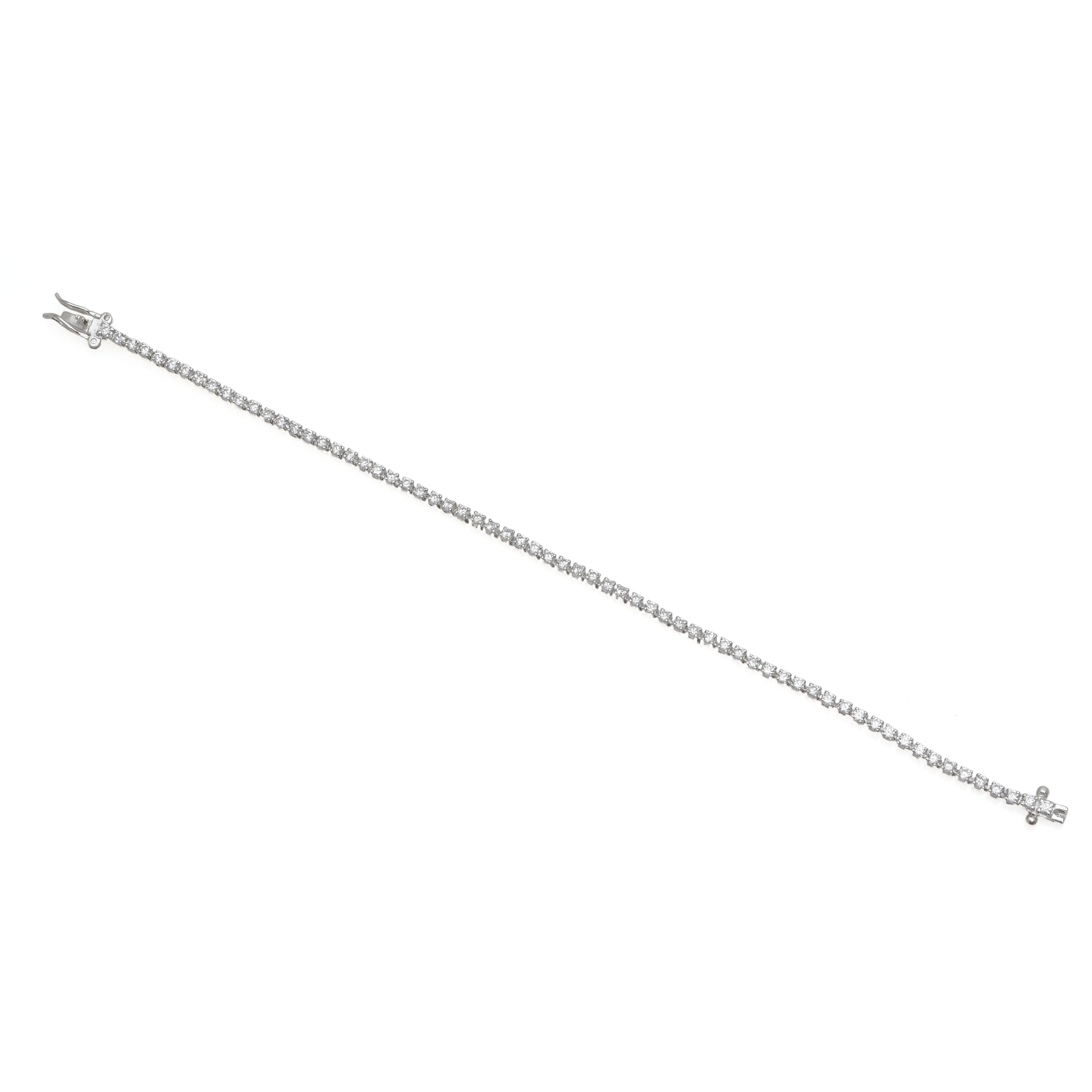 925 Silver Elegant Tennis Bracelet for Women – Round Cut CZ Diamond Bracelet, Minimalist Sparkling Link Bracelet, Wedding & Party Jewelry Gift | Women's Jewelry