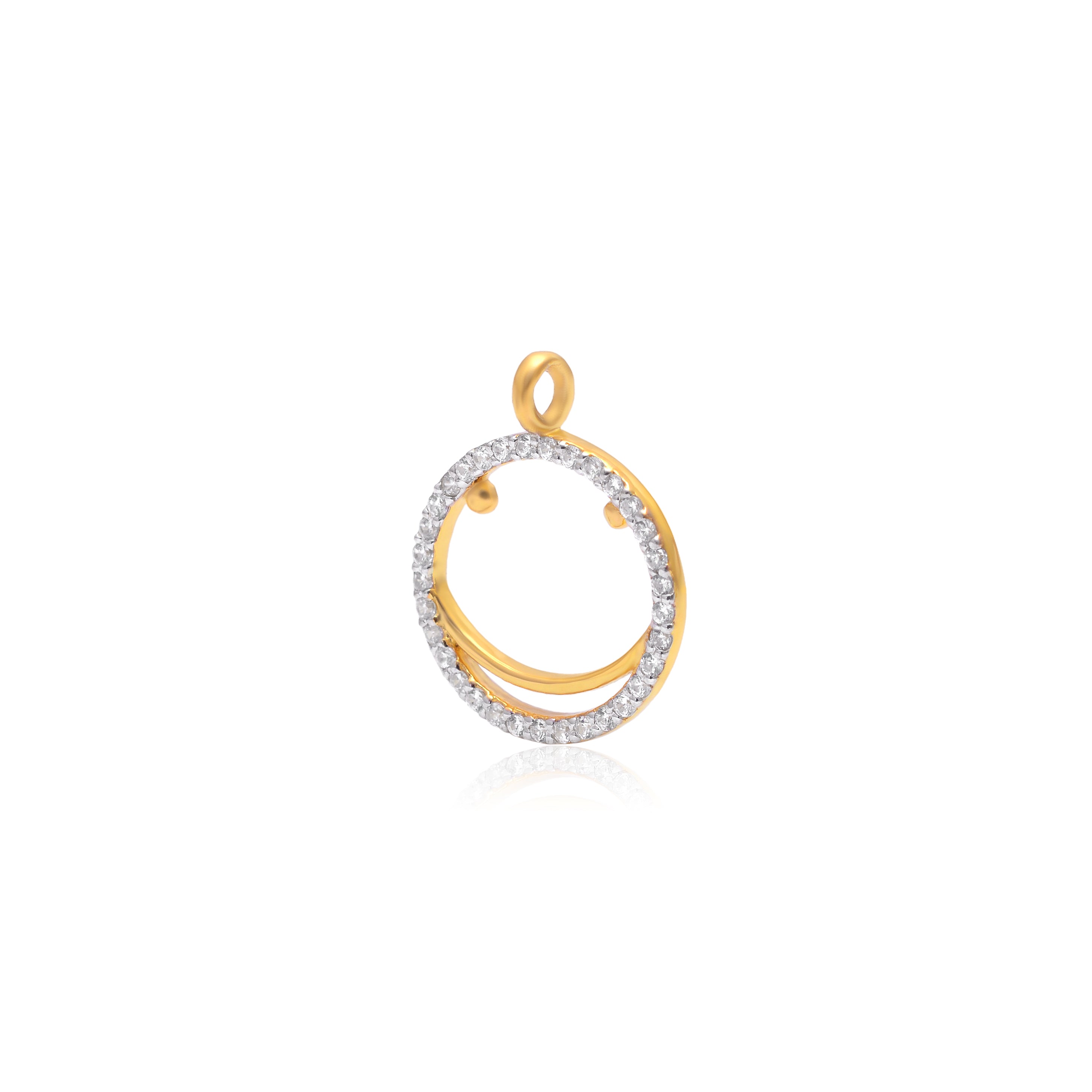 925 Sterling Silver Smiley Face Pendant Necklace | Gold Plated Minimalist Circle Charm | Sparkling Cubic Zirconia Happy Face Jewelry Gift for Her | Women's Jewelry