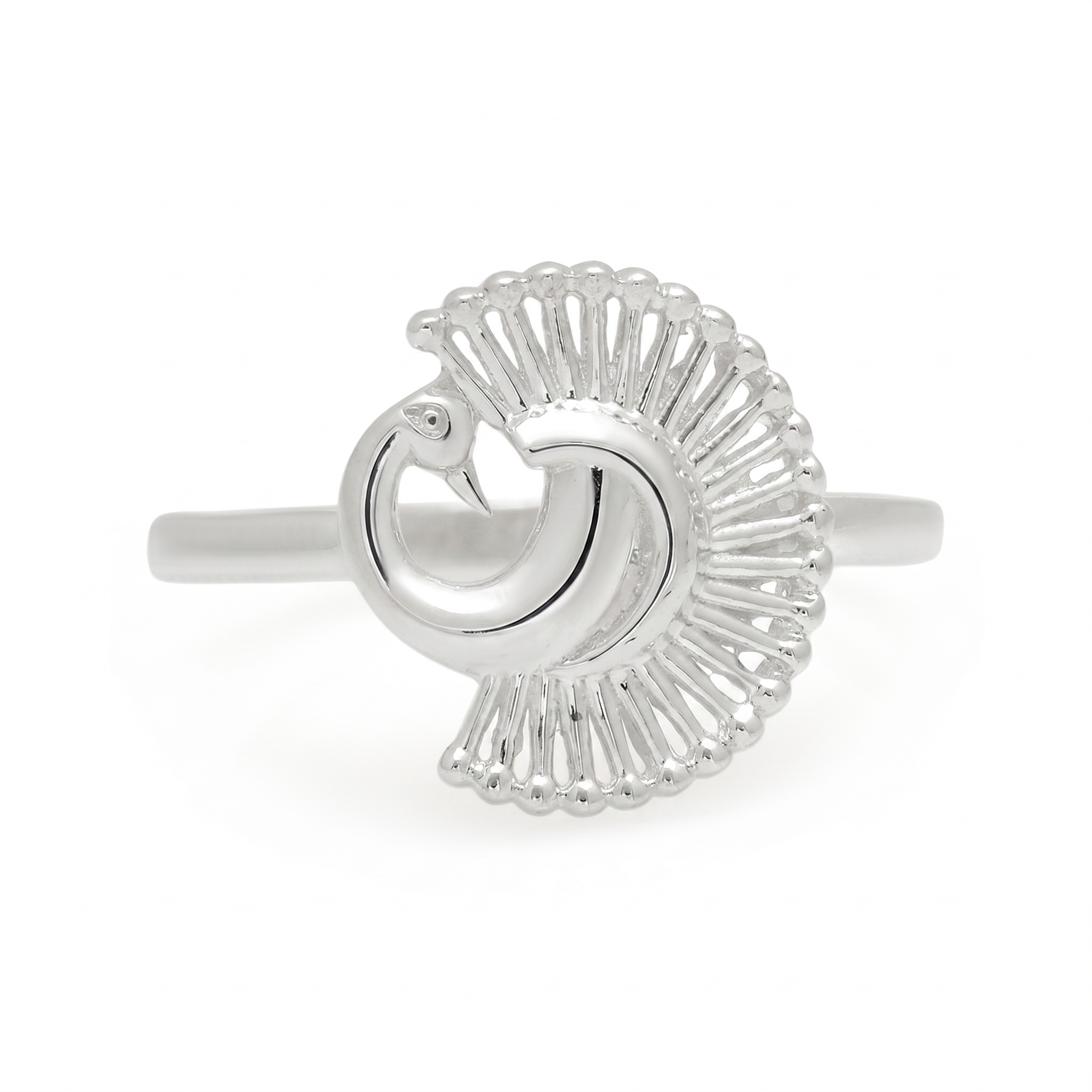Minimalist Peacock Design Ring | 925 Sterling Silver Bird Inspired Statement Ring | Elegant Handmade Jewelry for Women | Women's Ring