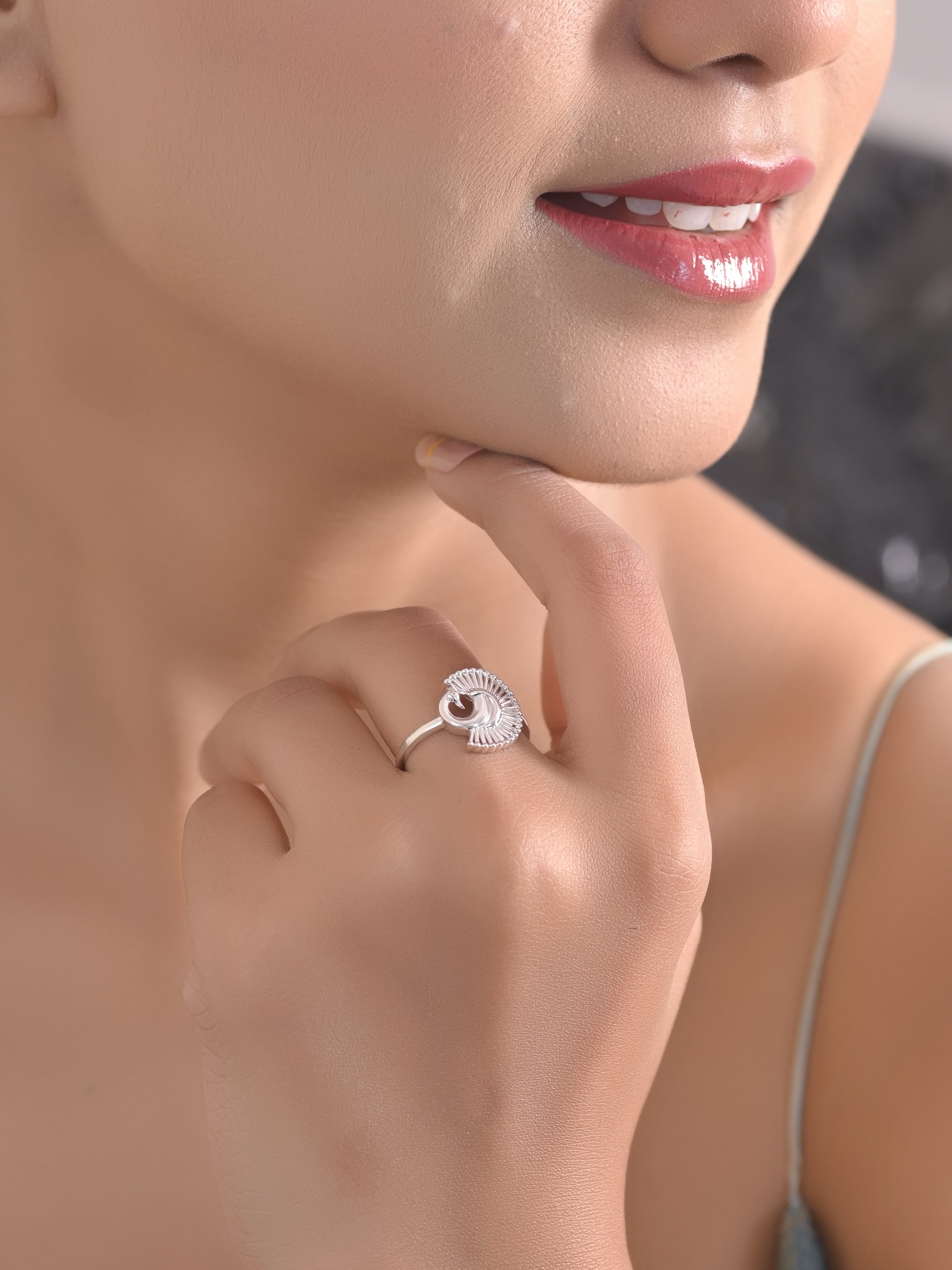 Minimalist Peacock Design Ring | 925 Sterling Silver Bird Inspired Statement Ring | Elegant Handmade Jewelry for Women | Women's Ring