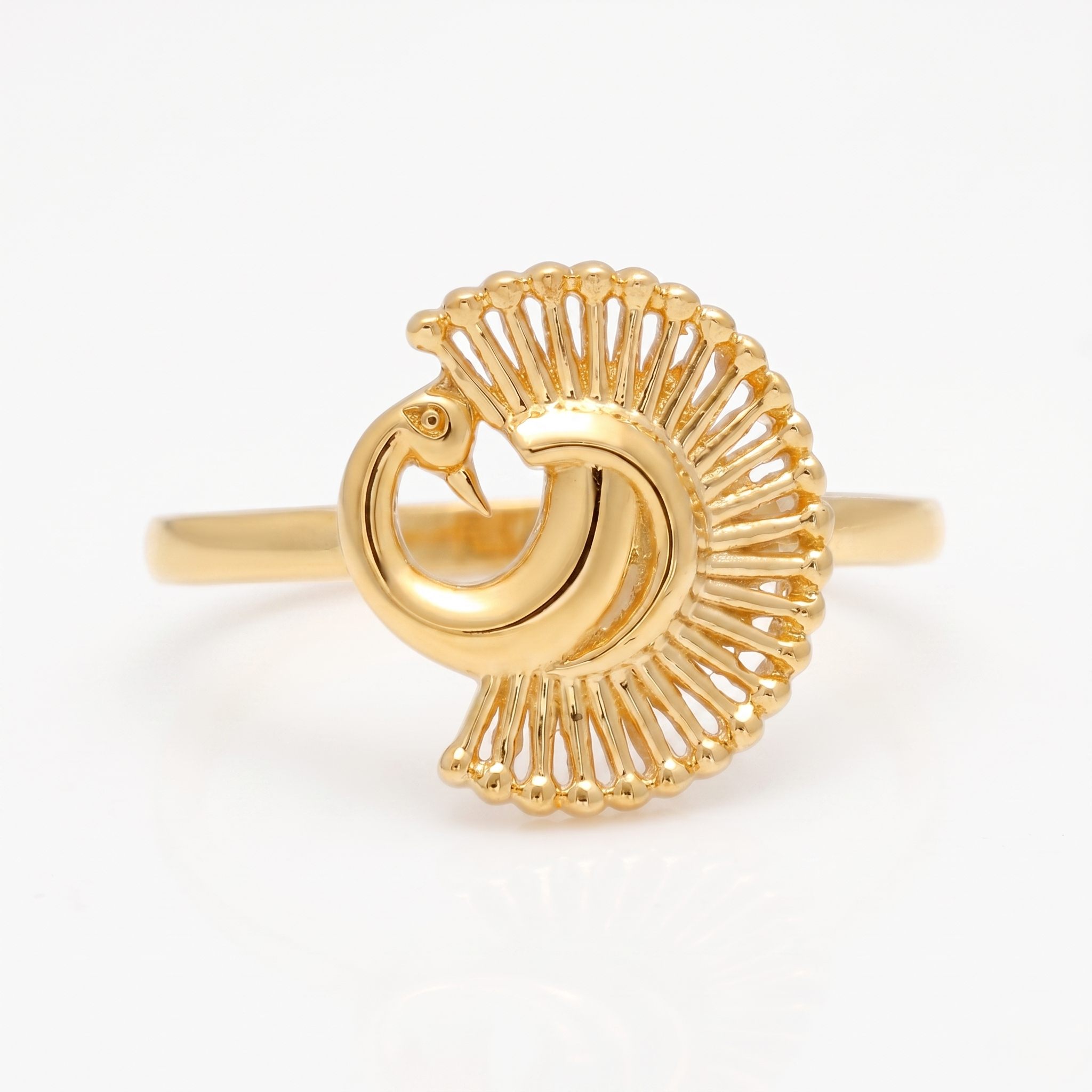 Minimalist Peacock Design Ring | 925 Sterling Silver Bird Inspired Statement Ring | Elegant Handmade Jewelry for Women | Women's Ring