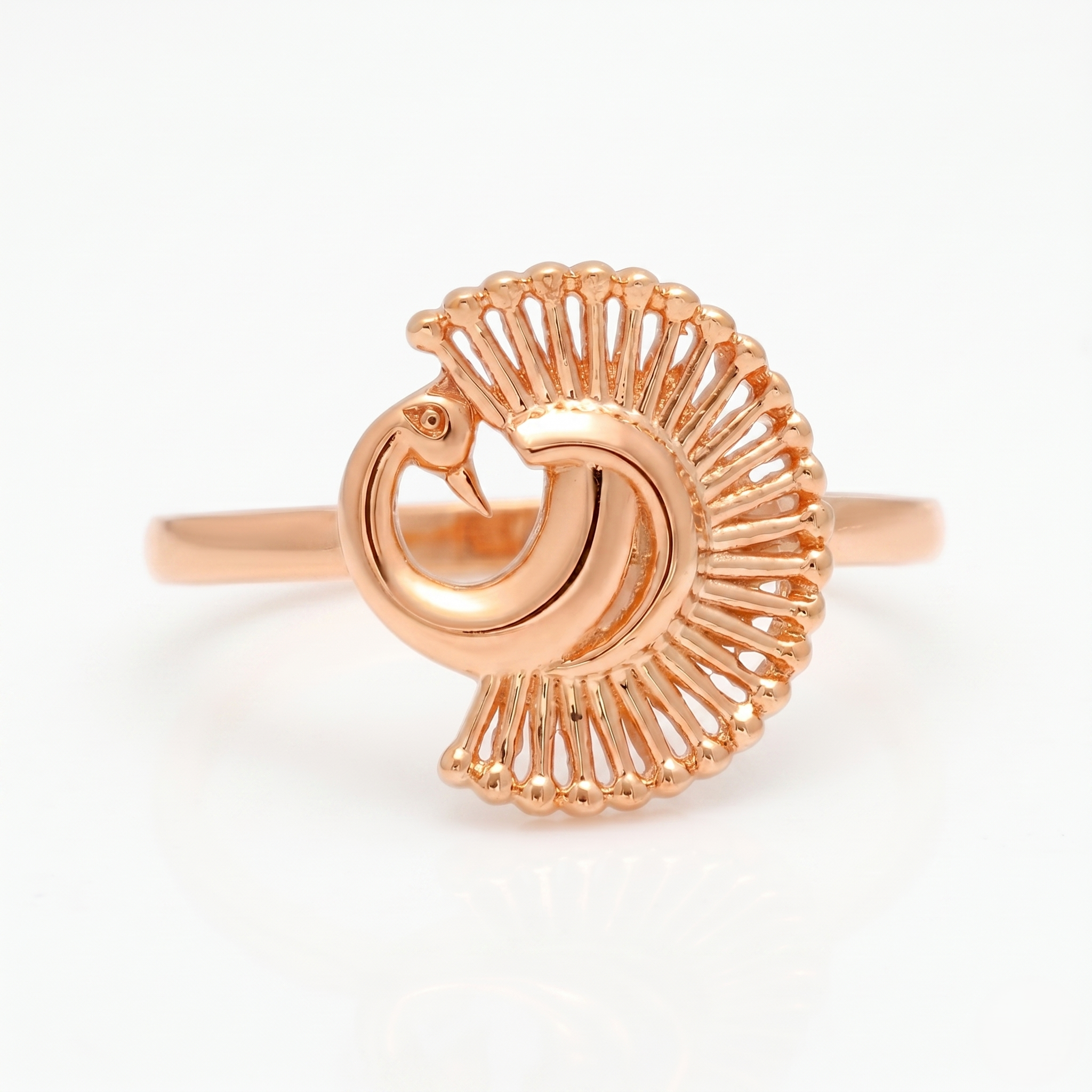 Minimalist Peacock Design Ring | 925 Sterling Silver Bird Inspired Statement Ring | Elegant Handmade Jewelry for Women | Women's Ring
