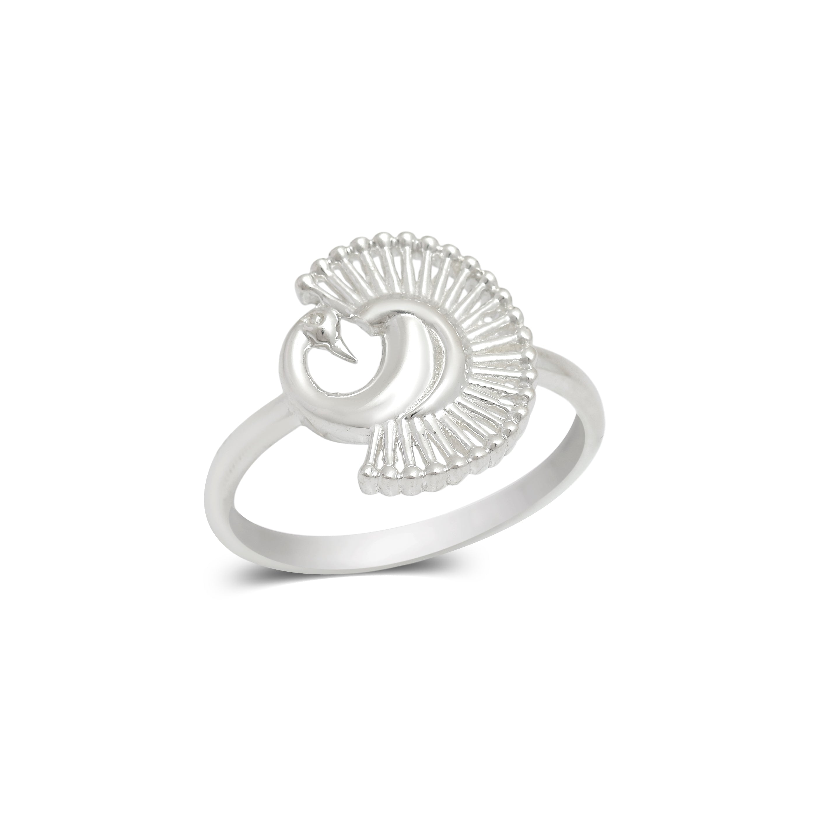 Minimalist Peacock Design Ring | 925 Sterling Silver Bird Inspired Statement Ring | Elegant Handmade Jewelry for Women | Women's Ring