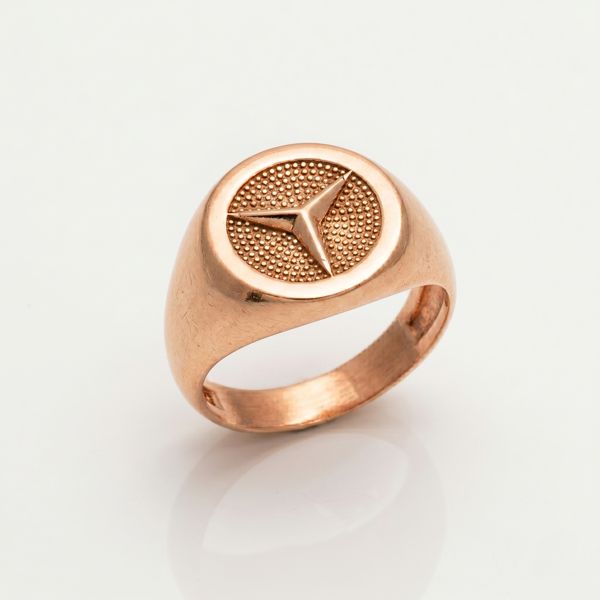 925 Silver Luxury Silver Peace Symbol Signet Ring with Micro CZ Stones | Minimal Statement Ring for Men & Women