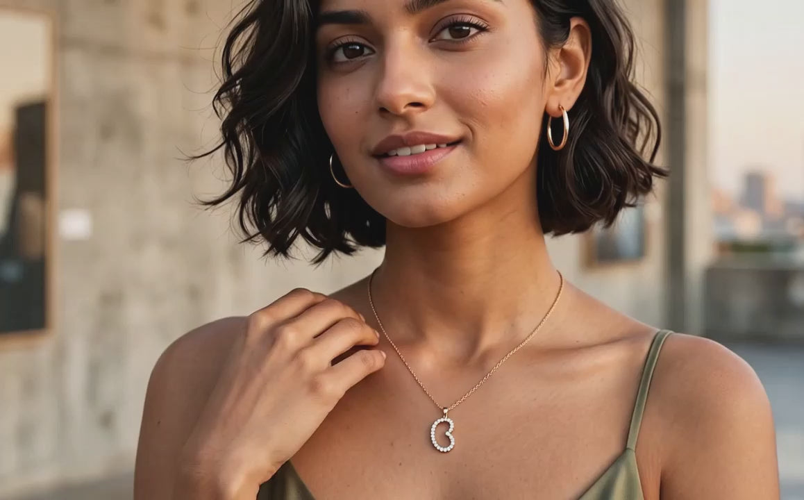 925 Sterling Silver Gold Plated Heart Shape Pendant Necklace for Women | CZ Diamond Open Heart Charm Pendant | Minimalist Everyday Jewelry Gift for Her
