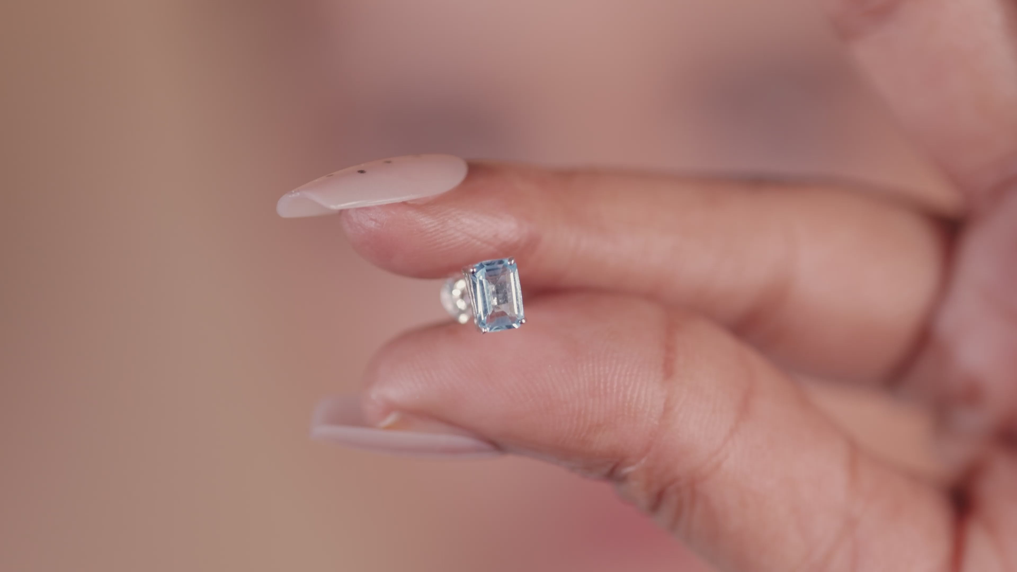 2.5 Ct Natural Elegant Sky Blue Topaz Emerald Cut Stud Earrings in 925 Sterling Silver | Minimalist Gemstone Earrings for Women